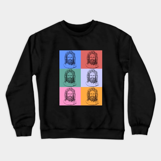 Zeus Greek Mythology Crewneck Sweatshirt by cypryanus